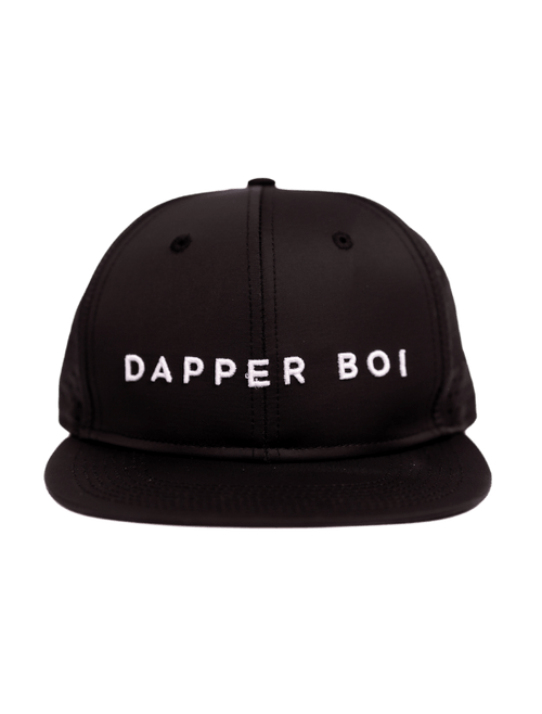 Dapper Boi Hats Black DB Active Sweatproof Flat Snapback