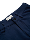 Slim Dark Blue Casual Knit Pants