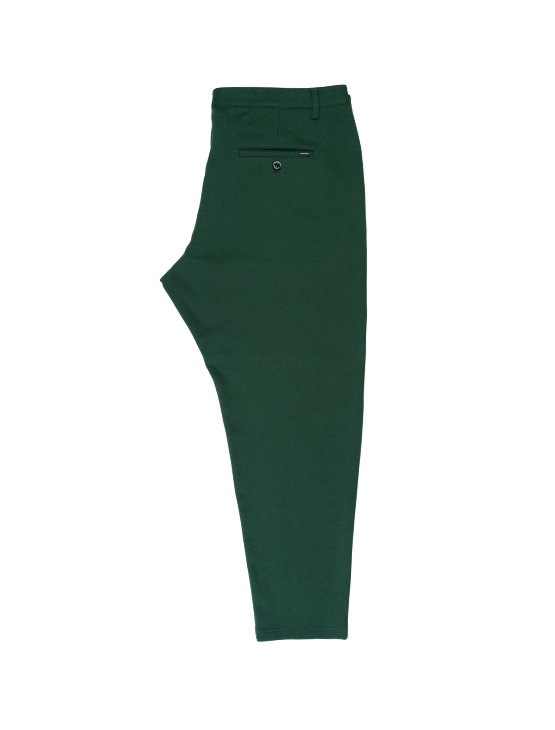 Slim Green Casual Knit Pants