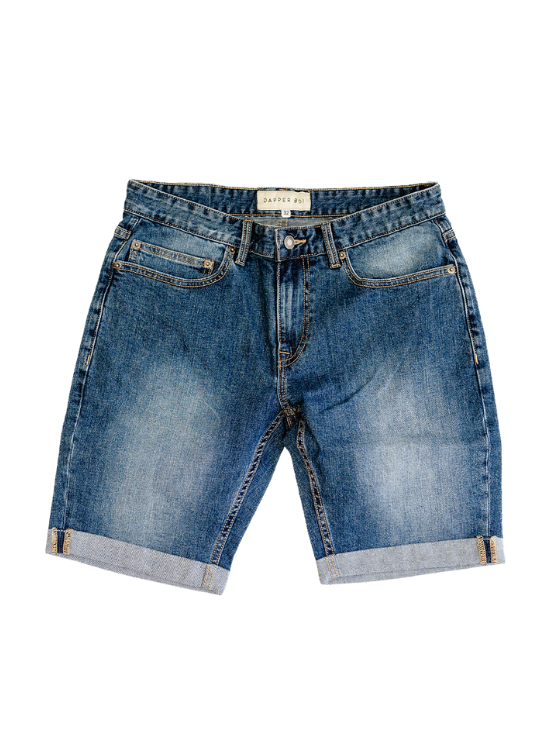 Indigo Wash Jean Shorts