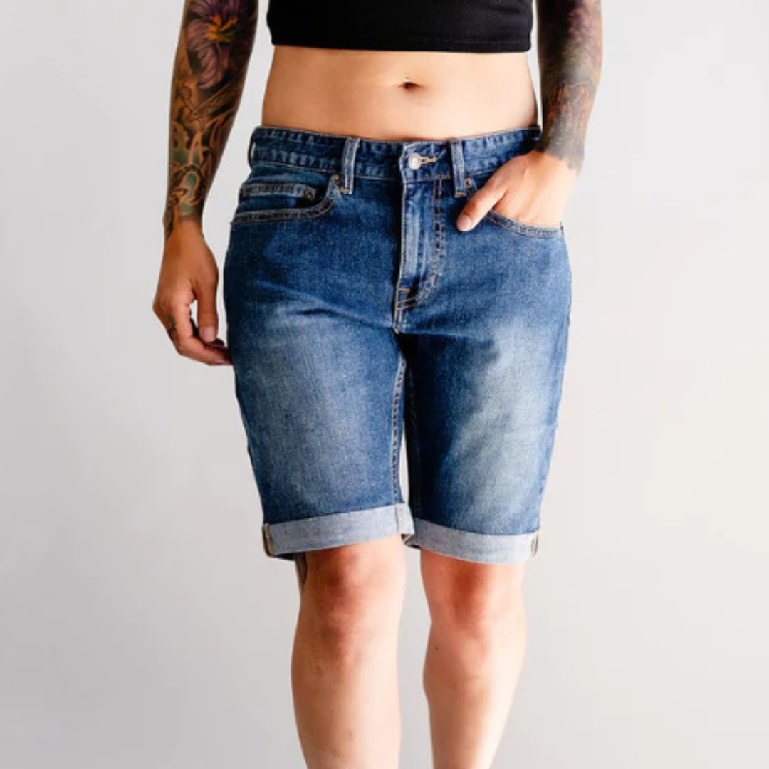 Indigo Jean Shorts | Dapper Boi