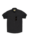 Short Sleeve Button-Up with Ribbed Cuff