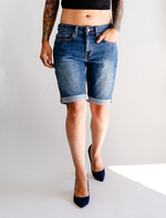 Indigo Wash Jean Shorts