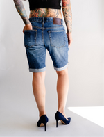 Indigo Wash Jean Shorts