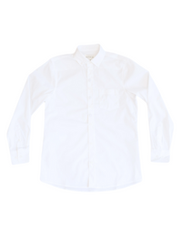 White Essential Long Sleeve Button-Up