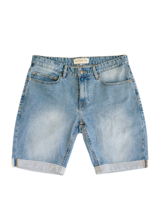 Blue Fade Jean Shorts