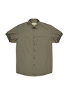 Pre-Order: Olive Short Sleeve Button-Up with Ribbed Cuff