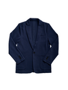 Dark Blue Casual Knit Blazer