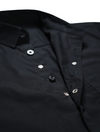 Pre-Order: Black Short Sleeve Button-Up with Ribbed Cuff