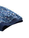 Pre-Order: Blue Floral Short Sleeve Button-Up with Ribbed Cuff
