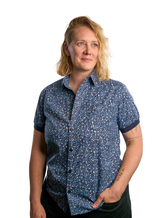 Pre-Order: Blue Floral Short Sleeve Button-Up with Ribbed Cuff