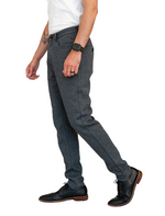 Slim Charcoal Grey Casual Knit Pants
