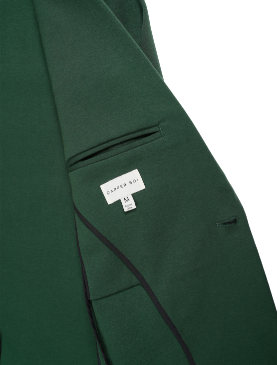 Green Casual Knit Blazer