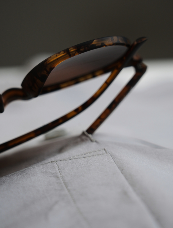 Pre-Order: Light Grey Short Sleeve Button-Up with Ribbed Cuff