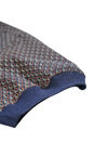 Pre-Order: Navy Geo Short Sleeve Button-Up with Ribbed Cuff