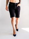 Black Jean Shorts