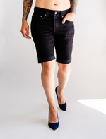 Black Jean Shorts