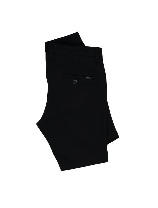 Black Casual Knit Shorts