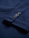 Dark Blue Casual Knit Blazer