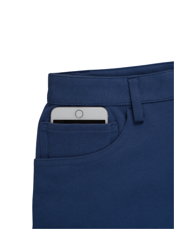 Steel Blue Casual Knit Shorts