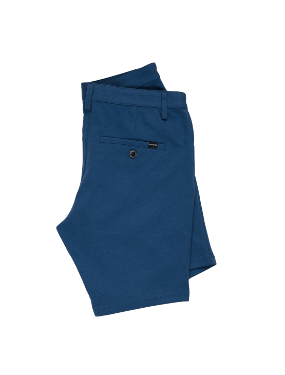 Steel Blue Casual Knit Shorts