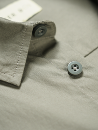 Pre-Order: Olive Short Sleeve Button-Up with Ribbed Cuff