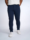 Slim Dark Blue Casual Knit Pants