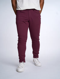 Slim Plum Casual Knit Pants
