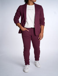 Plum Casual Knit Blazer