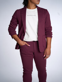 Plum Casual Knit Blazer