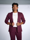 Plum Casual Knit Blazer