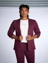 Plum Casual Knit Blazer