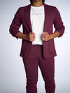 Plum Casual Knit Blazer