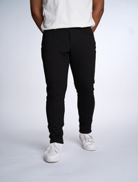 Slim Black Casual Knit Pants