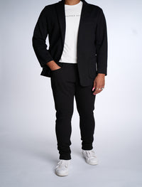 Black Casual Knit Blazer