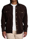 Chocolate Brown Corduroy Shacket