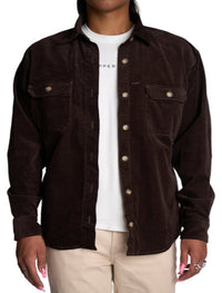 Chocolate Brown Corduroy Shacket