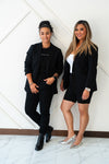 Black Casual Knit Shorts