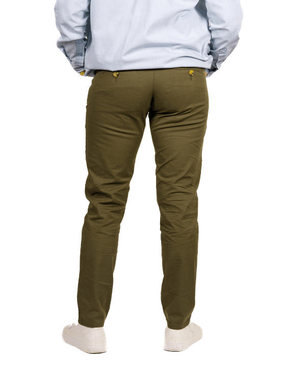 Dapper Boi Bottoms Slim Olive Chino Pants