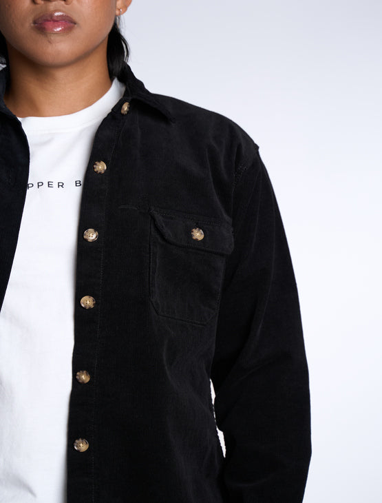 Black Corduroy Shacket