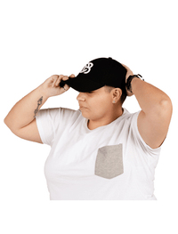 Dapper Boi Hats Black Rounded DB Embroidery with Buckle Closure