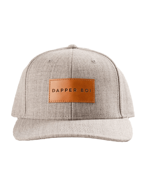 Dapper Boi Hats FINAL SALE: Grey Dapper Boi Patch Flat Snapback