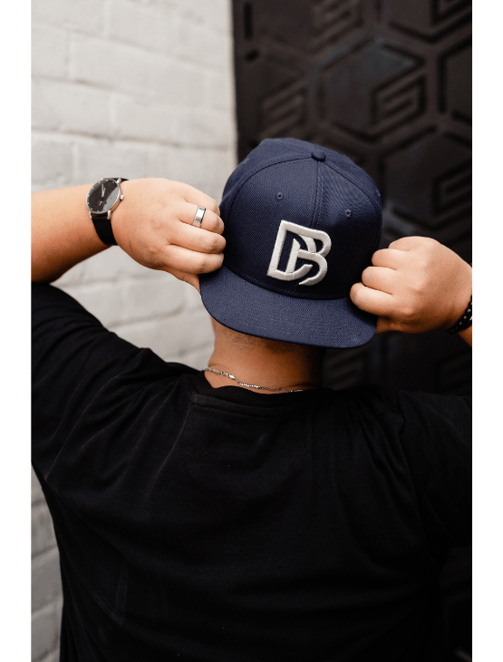Dapper Boi Hats PRE-ORDER: Navy DB Embroidered Flat Snapback