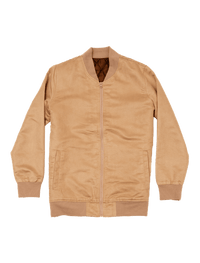 Dapper Boi Jackets Beige Microfiber Suede Bomber Jacket
