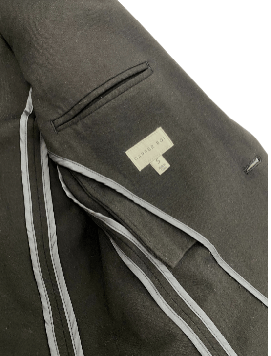 Dapper Boi Jackets Grey Casual Knit Blazer