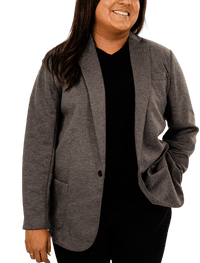 Dapper Boi Jackets Grey Casual Knit Blazer