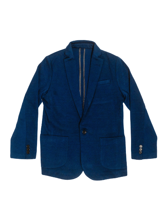 Dapper Boi Jackets Navy Casual Knit Blazer