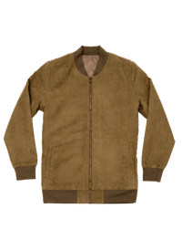 Dapper Boi Jackets Olive Microfiber Suede Bomber Jacket