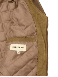 Dapper Boi Jackets Olive Microfiber Suede Bomber Jacket