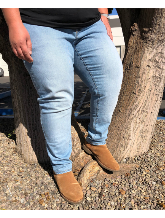 Dapper Boi Jeans Slim-Straight Blue Fade Stretch Jeans